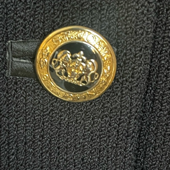 Vintage St. John collection Military Style  Knit black Jacket size S - Picture 12 of 15